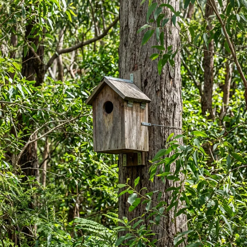 Animal nesting box installed as a humane alternative to a Port Melbourne roof cavity