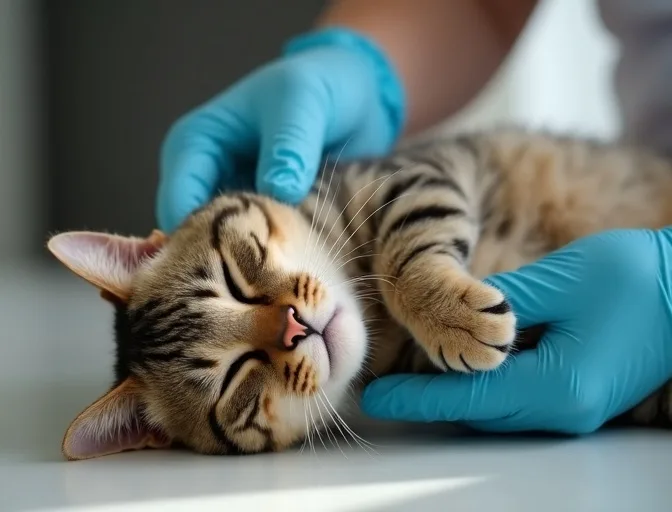 Specialist carefully handling a deceased cat with dignity in Port Melbourne